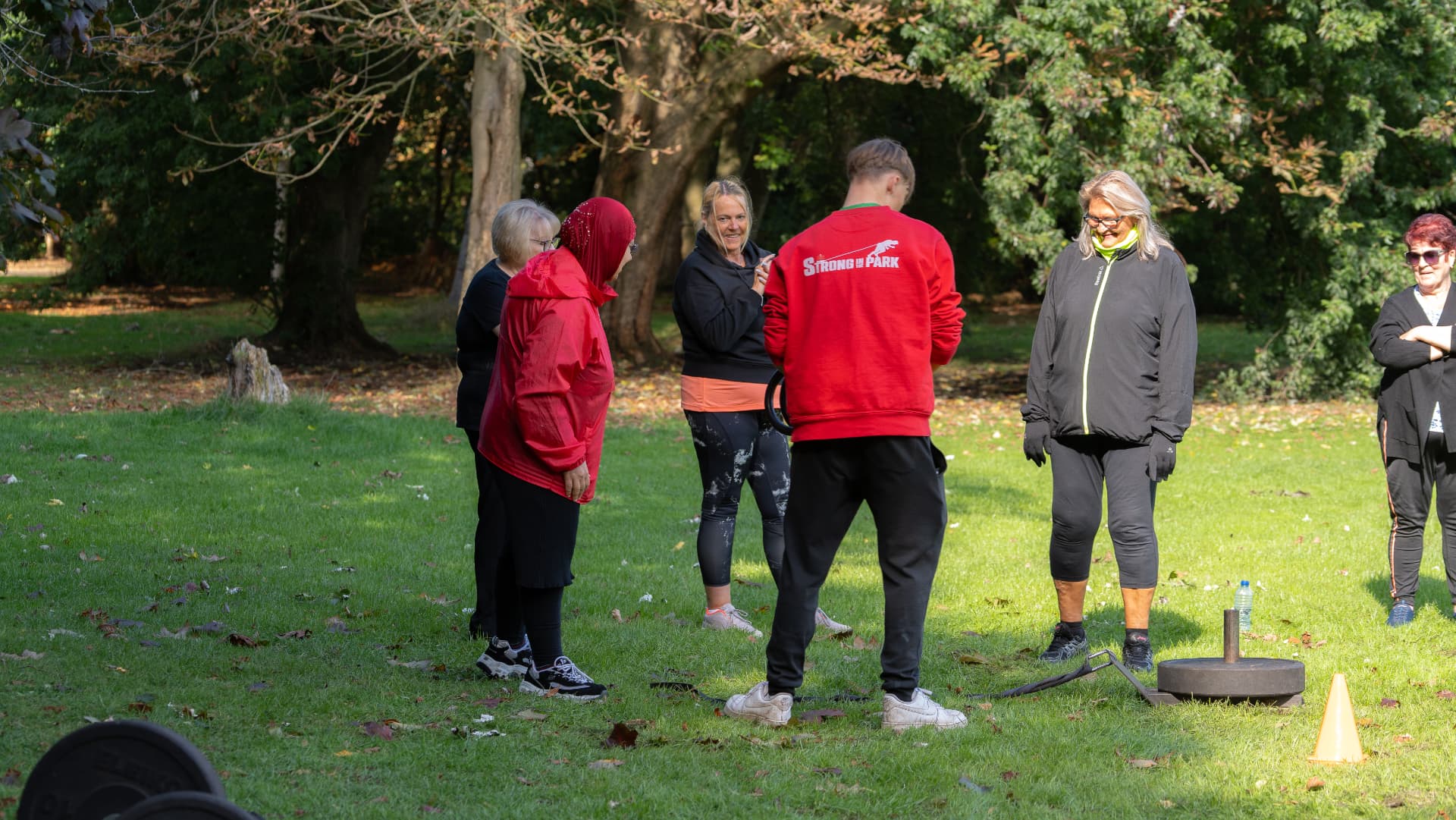 A group training together at Strong in the Park