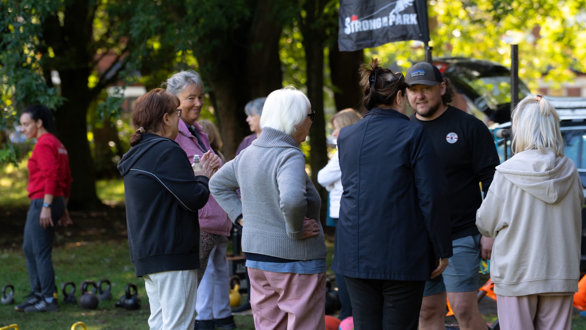 Strong in the Park members gathered in Stamford Park