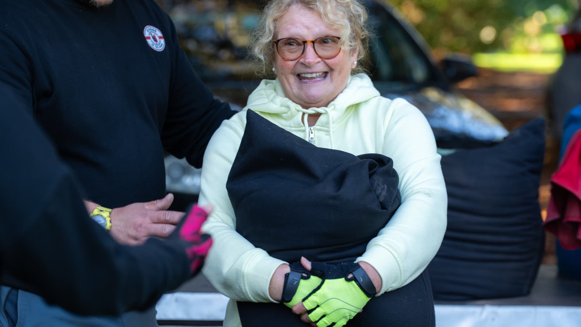 A Strong in the Park member smiling outdoors